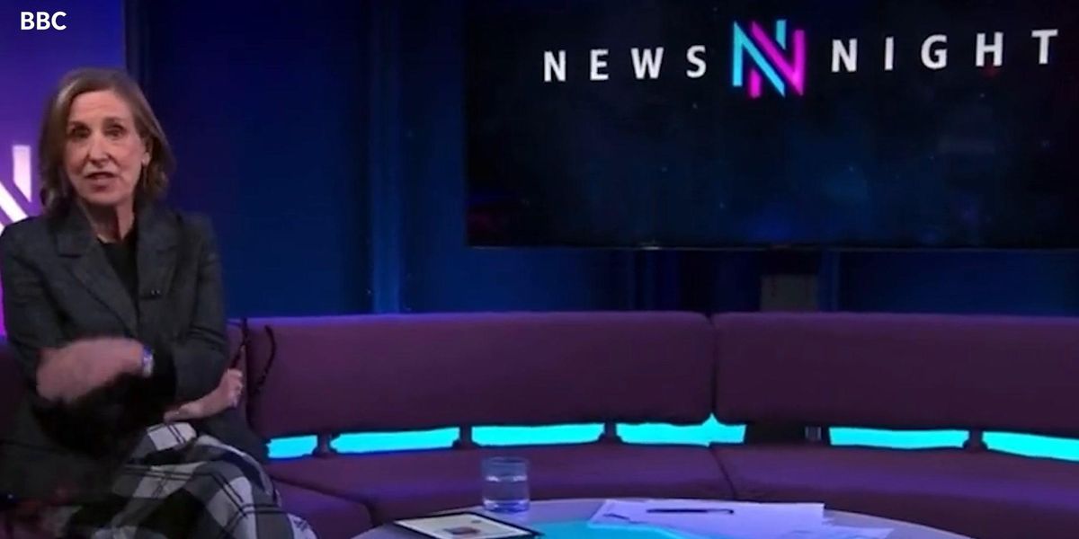 This is the moment Newsnight also discovered their set was boobytrapped  with porn phone | indy100