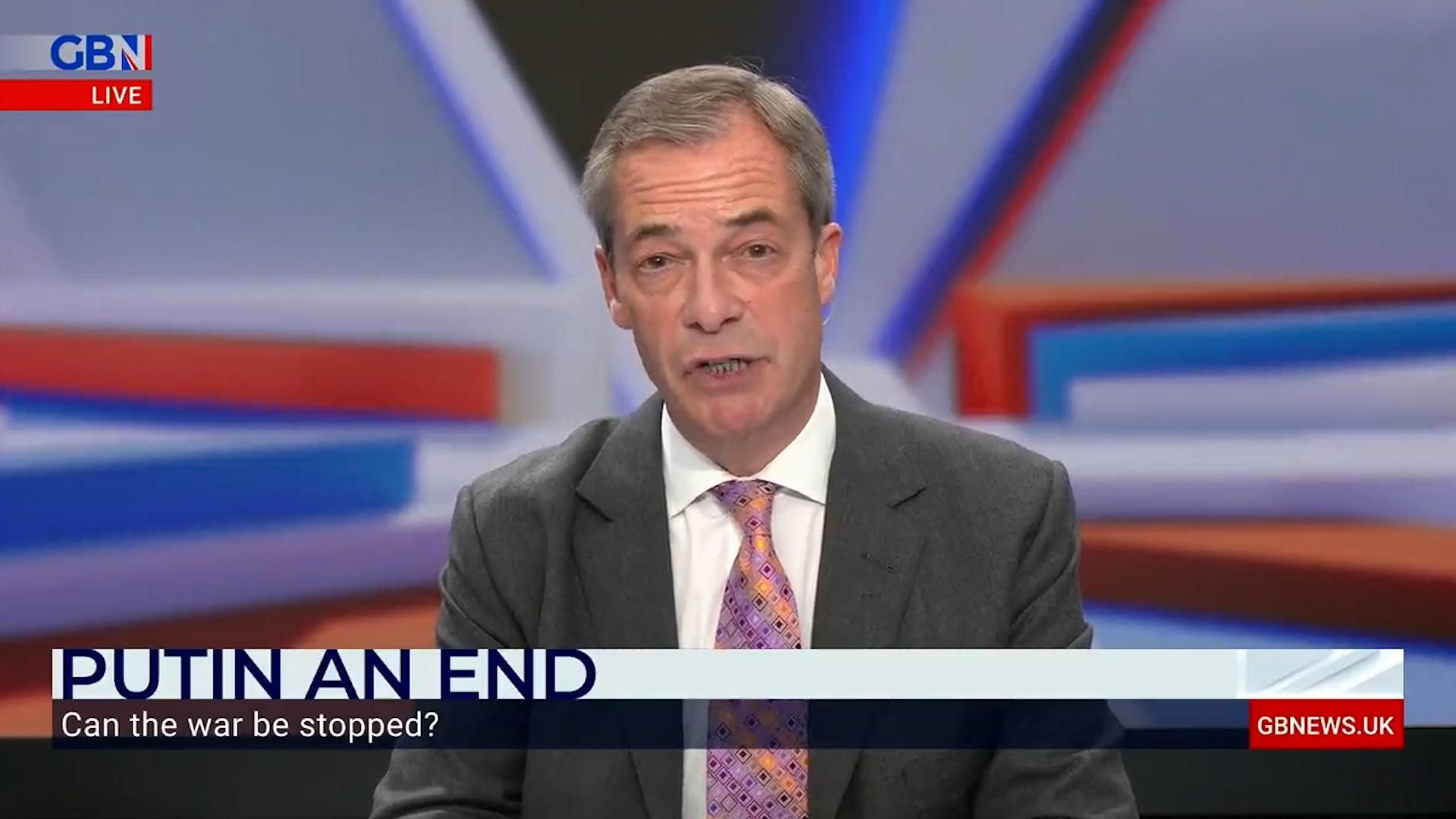 Nigel Farage is blaming Russia's 'invasion' of Ukraine on the EU and ...