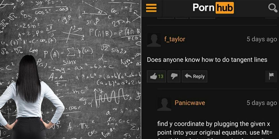 980px x 490px - Someone asked Pornhub commenters for maths help â€“ and they actually came  through | indy100 | indy100