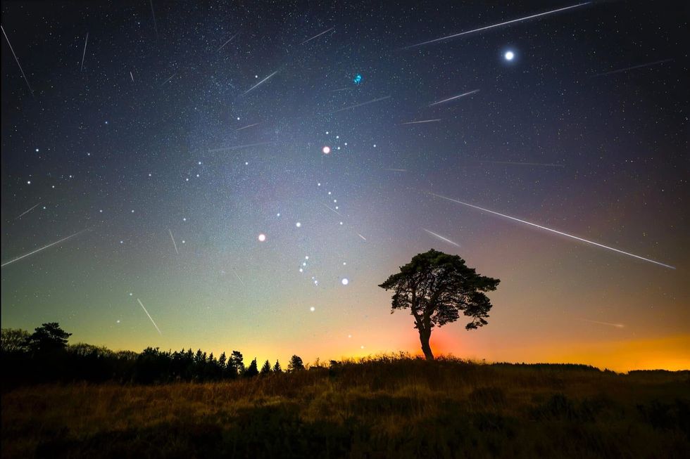 Geminid meteor shower captured lighting up night skies across England