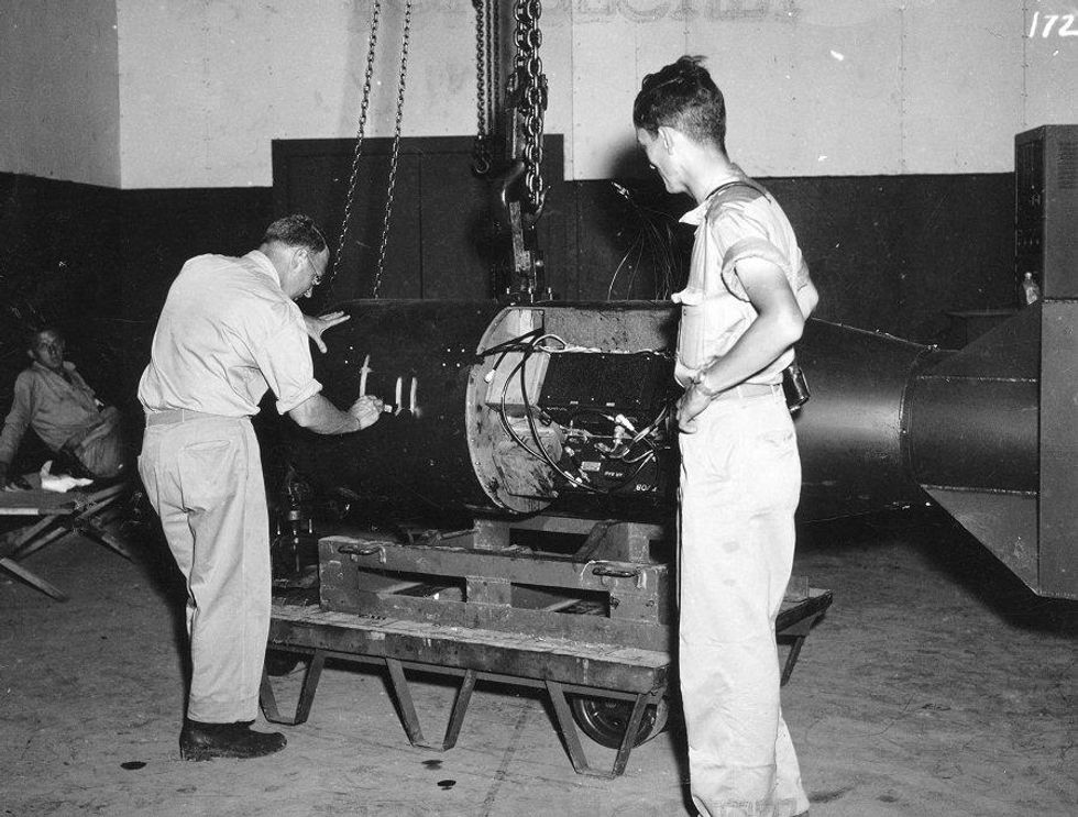 These were the final preparations for America dropping the atomic bomb ...