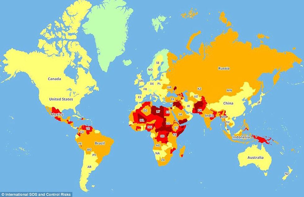 The most dangerous countries in the world, mapped indy100 indy100