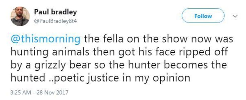 This Morning Viewers Claim Man Who Had Face Ripped Off By Bear Deserved It Indy100 Indy100