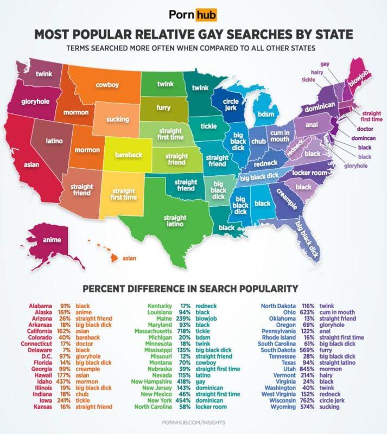 Porn Usa Chart - The places in America that watch the most gay porn, mapped | indy100 |  indy100