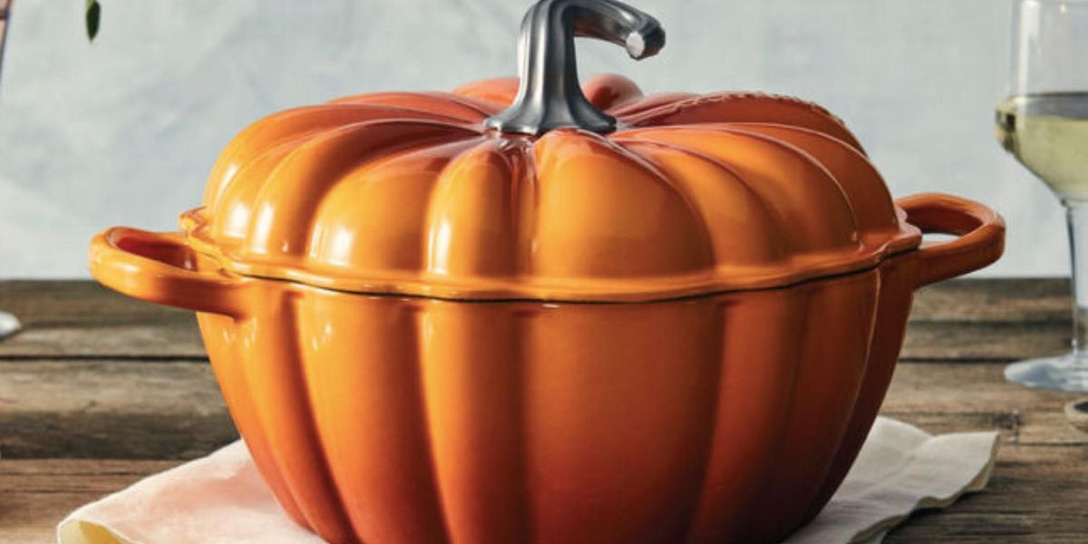 Start baking for fall in the Le Creuset Pumpkin dutch oven (plus