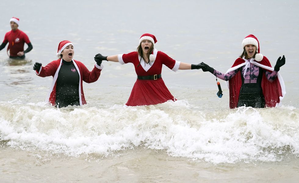 In Pictures: Plucky bathers take a Christmas dip