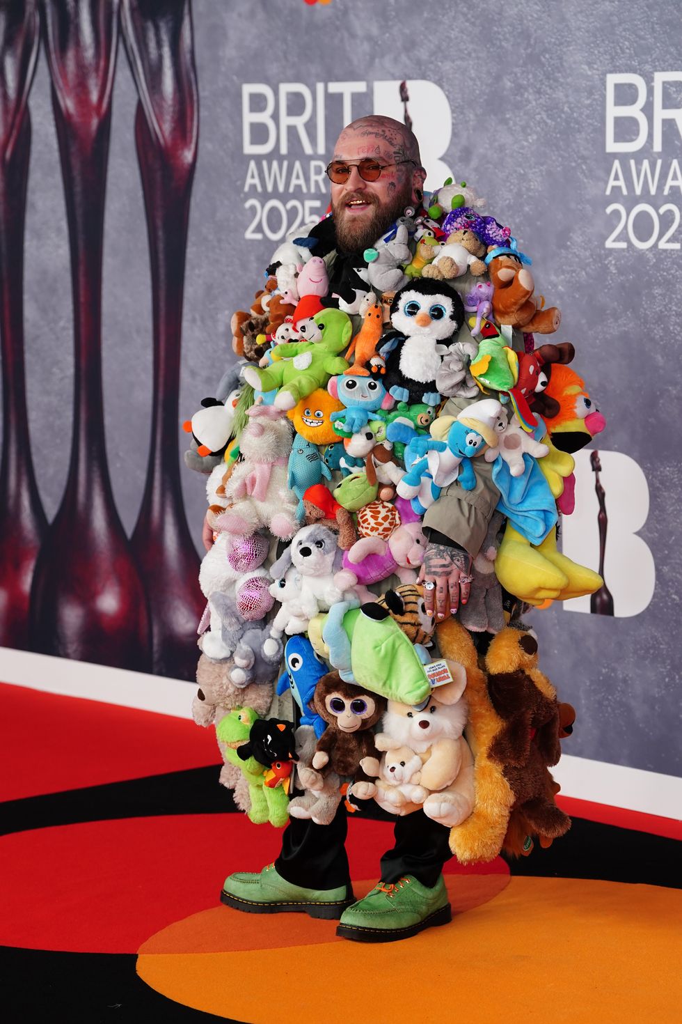 Teddy Swims’ stuffed toys outfit turns heads at Brit Awards