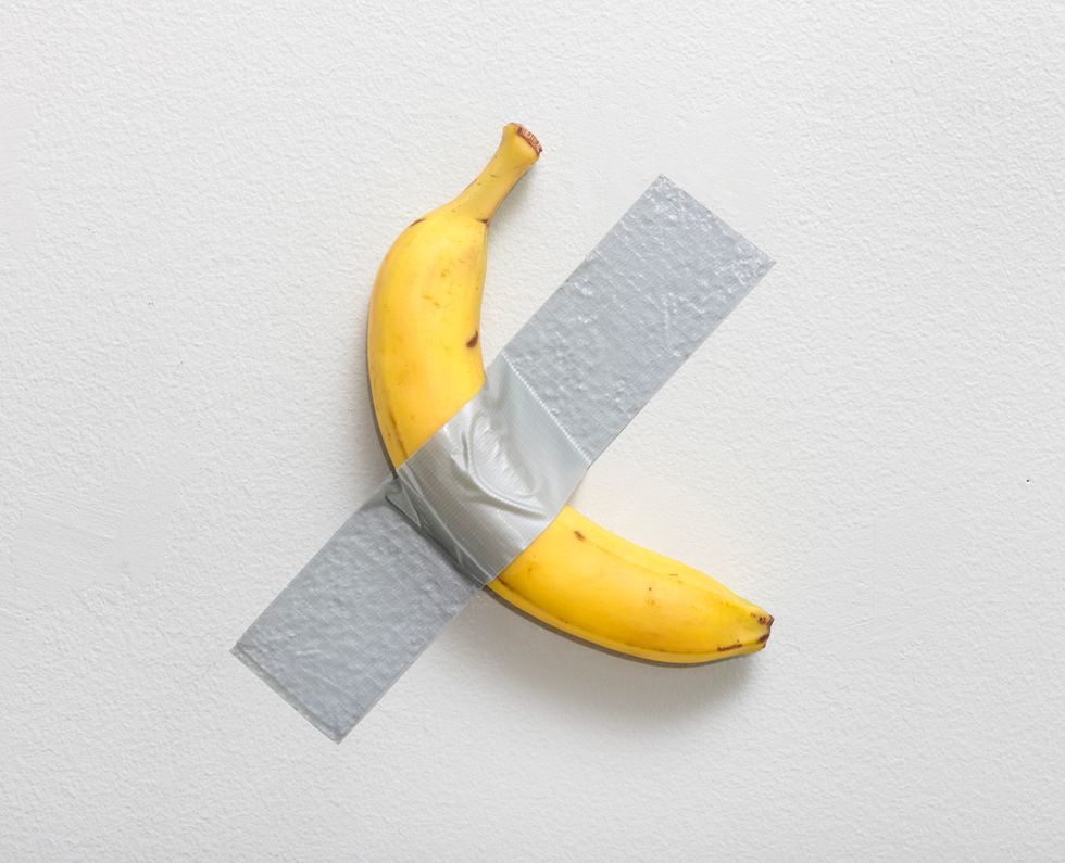 Artwork of banana duct-taped to wall estimated to sell for more than £1m