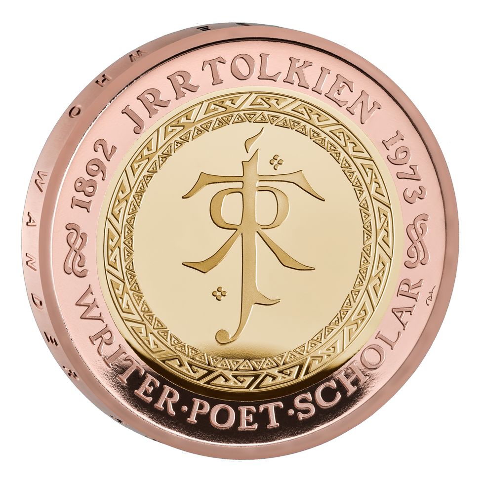 Coin decorated with JRR Tolkien monogram celebrates life and work of