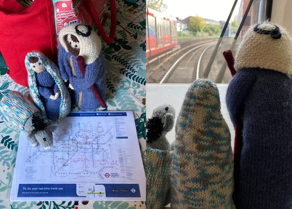 Knitted Nativity figures tour London’s holy stations to spread Christmas story