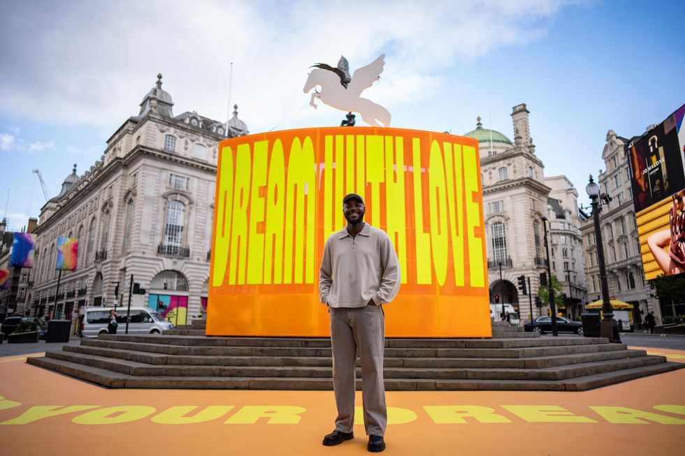 Artist Yinka Ilori transforms Piccadilly Circus with vibrant installation