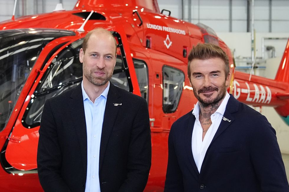 Beckham and William celebrate smashing funding goal for air ambulance charity