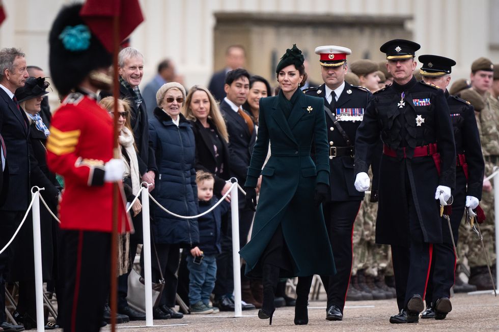 Kate marks 125th anniversary of Irish Guards on St Patrick’s Day visit