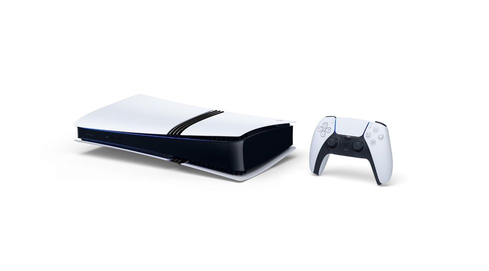 The PS5 Pro console and a PlayStation controller