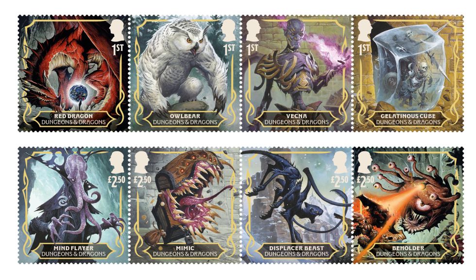 Royal Mail unveils new stamps celebrating 50th anniversary of Dungeons & Dragons