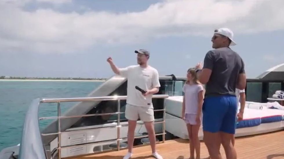 Tom Brady breaks  and Mr. Beast's drone in one go while on $300M  yacht