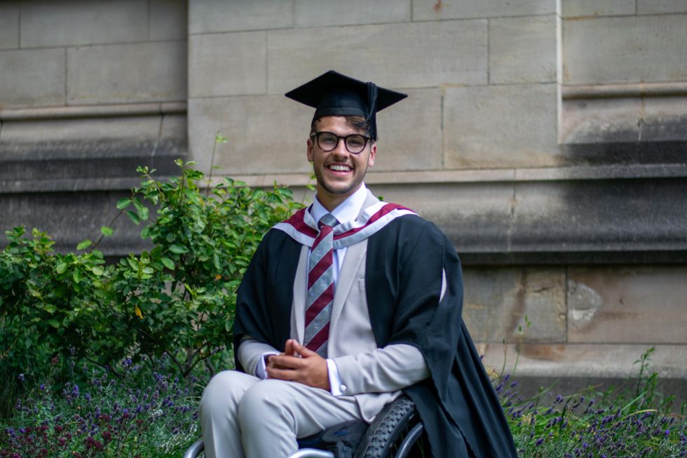 Student paralysed from waist down after falling from tree graduates as doctor